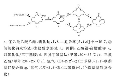 麝香酮的合成方法路线2